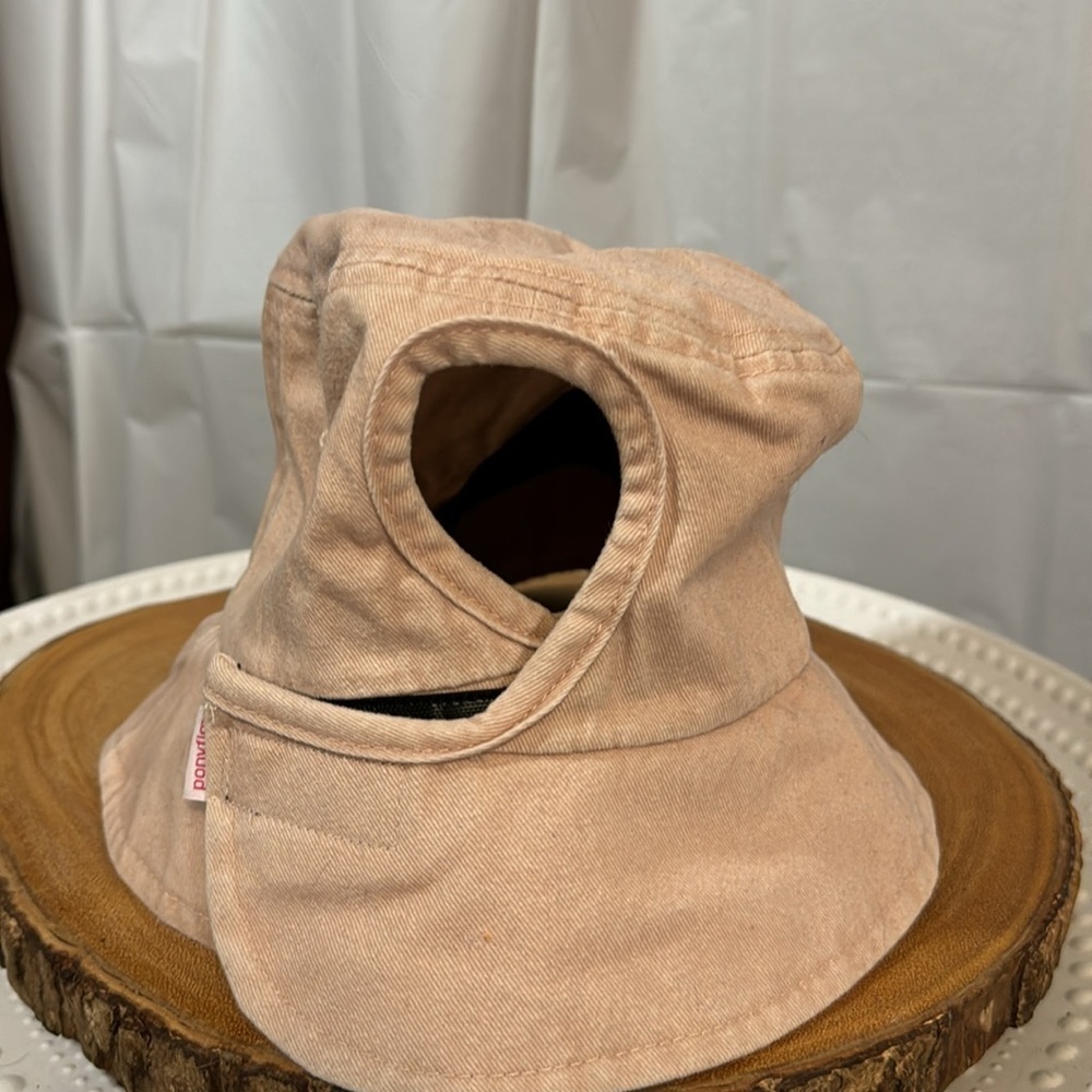 Ponyflo - Ponytail Bucket Hat - Adjustable - OS - Pink - Picture 2 of 6